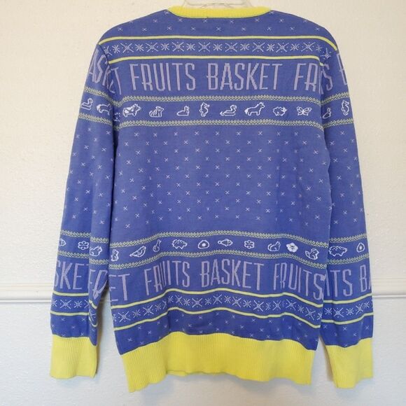 Fruits‎ Basket Large L Ugly Christmas Sweater Blue Anime Manga Boxlunch Acrylic - Picture 11 of 16